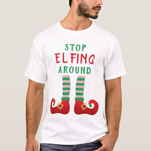 Camiseta Dejar de jugar a los Navidades divertidos diciendo (Anverso)