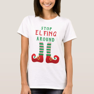 Camiseta Dejar de jugar a los Navidades divertidos diciendo