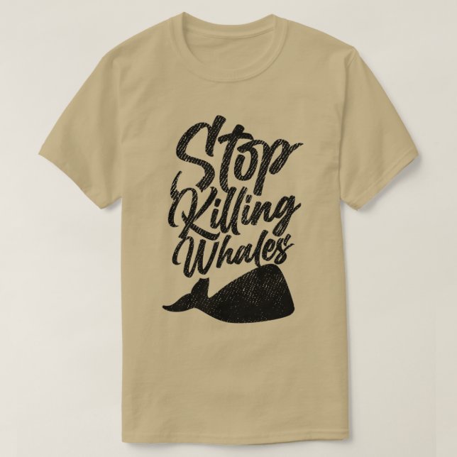 Camiseta Dejar de matar ballenas 3 (Diseño del anverso)