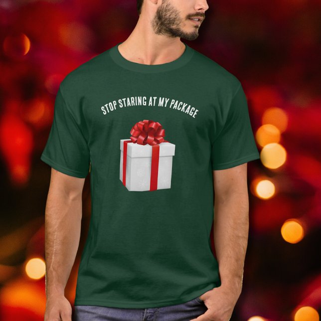 Camiseta Dejar De Mirar Mi Paquete (Subido por el creador)