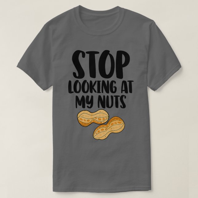 Camiseta Dejar de mirar mis nueces revelación de género div (Diseño del anverso)