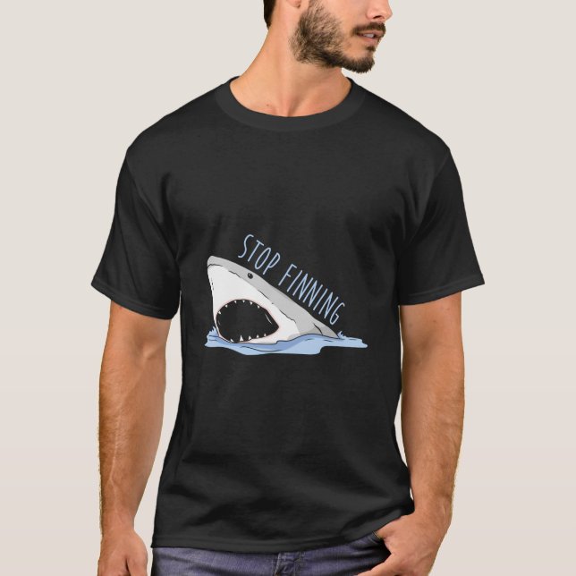 Camiseta Dejar de multar a tiburones tiburones anti-multa (Anverso)