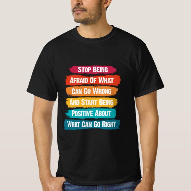 Camiseta Dejar De Tener Miedo Al Texto Inspirador (Anverso)