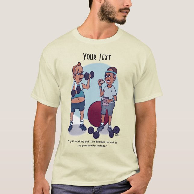 Camiseta Dejar de trabajar en hombres divertidos (Anverso)