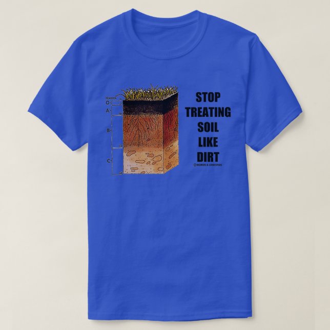 Camiseta Dejar de tratar el suelo como ciencia científica s (Diseño del anverso)