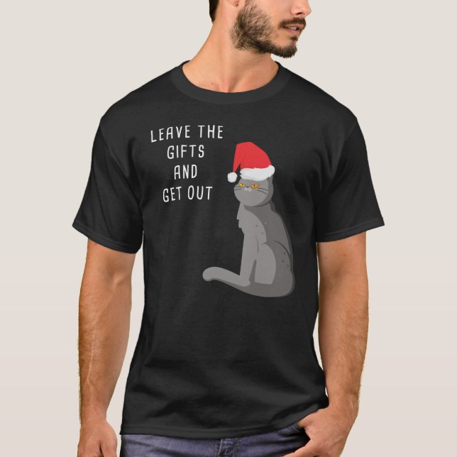 Camiseta Dejar los regalos y salir - Funny Navidades (Anverso)