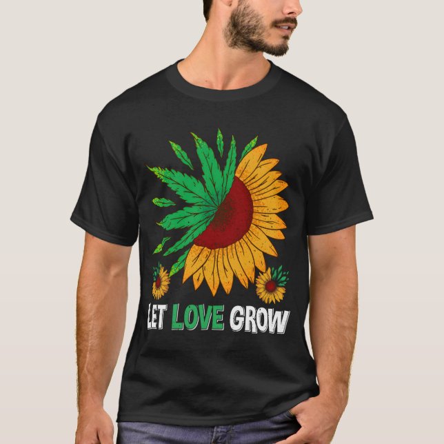 Camiseta Dejar que el amor crezca Jardín Amor Jardín (Anverso)