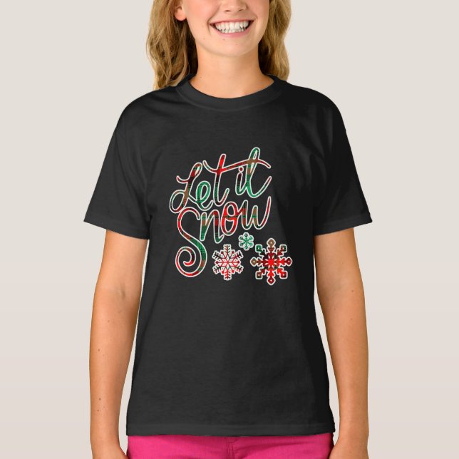 Camiseta Dejar Que La Nieve Plantada Chica (Anverso)
