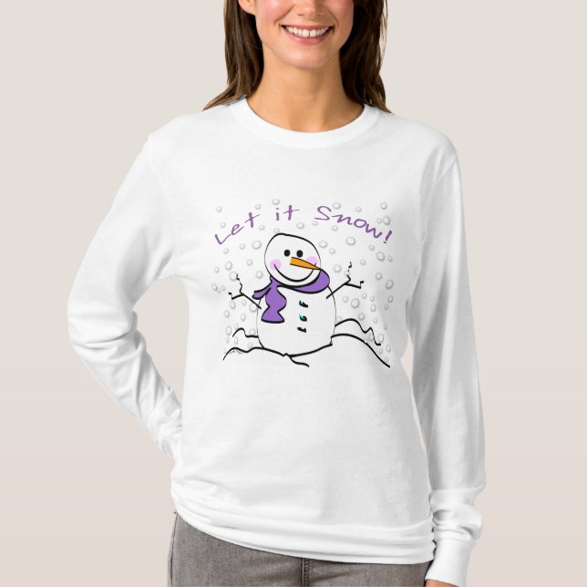 Camiseta Dejar que la nieve sea festividad (Anverso)
