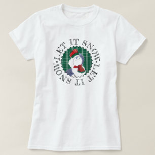 Camiseta Dejar que la nieve tibia perro pastor suave blanco