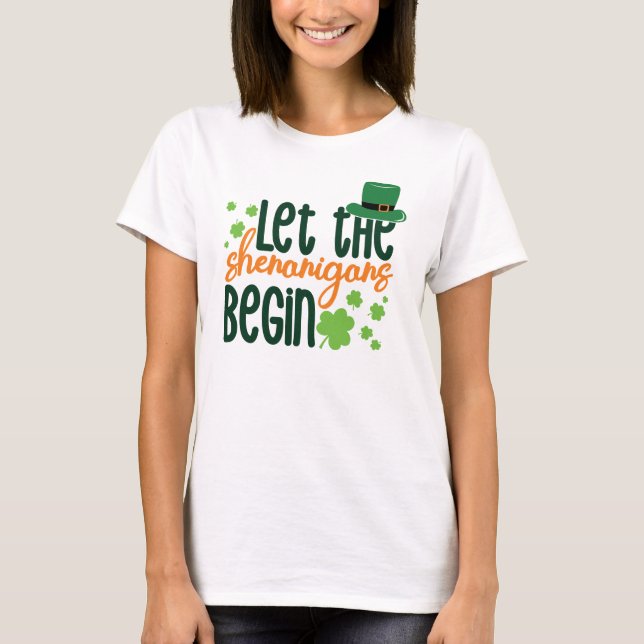 Camiseta Dejar que las Shenanigun Bigins-66677 (Anverso)