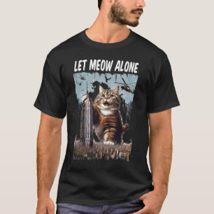 Camiseta Dejar que Meow solo sea negro
