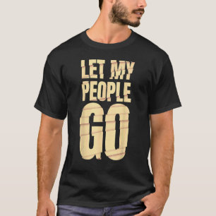 Camiseta Dejar que mi pueblo vaya familia judía de ancianos