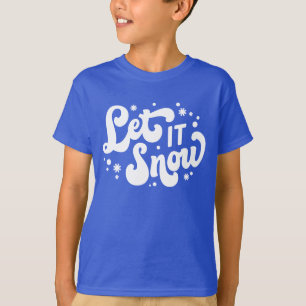 Camiseta Dejar que nieve diseño invernal