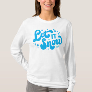 Camiseta Dejar que nieve diseño invernal
