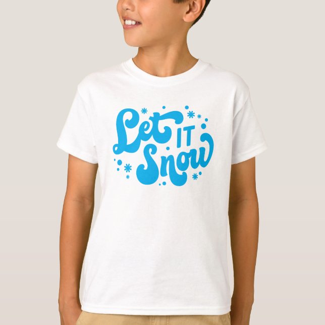 Camiseta Dejar que nieve diseño invernal (Anverso)