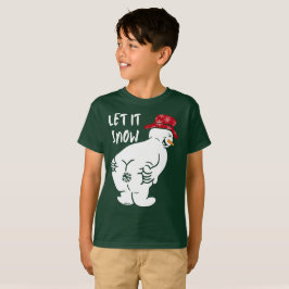 Camiseta DEJAR QUE NIEVE un muñeco de nieve divertido