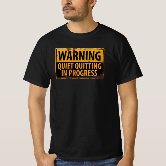 Camiseta Dejarlo tranquilamente en progreso Advertencia Cui (Anverso)