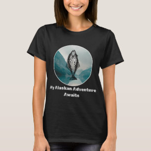 Camiseta Dejé a mi esposa para ir a pescar. Diseño de pesca