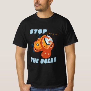 CAMISETA DEJE DE IR EN EL OCTOPUS SUBMARINO OCÉANO