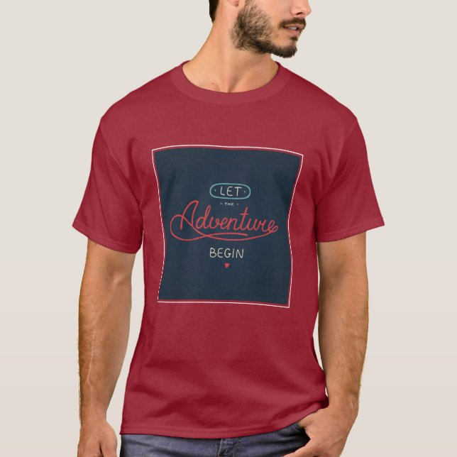 Camiseta Deje la aventura comenzar (Anverso)