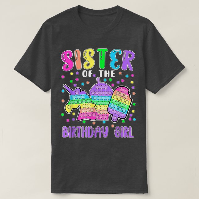 Camiseta Dejemos a la hermana pop del Chica de cumpleaños,  (Diseño del anverso)