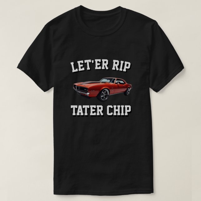 CAMISETA DEJEMOS DEJAR EN PAZ A TATER CHIP AMERICAN MUSCLE (Diseño del anverso)