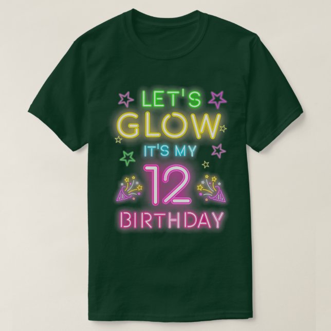 Camiseta Dejemos que el Fiesta brille es mi retro de cumple (Diseño del anverso)