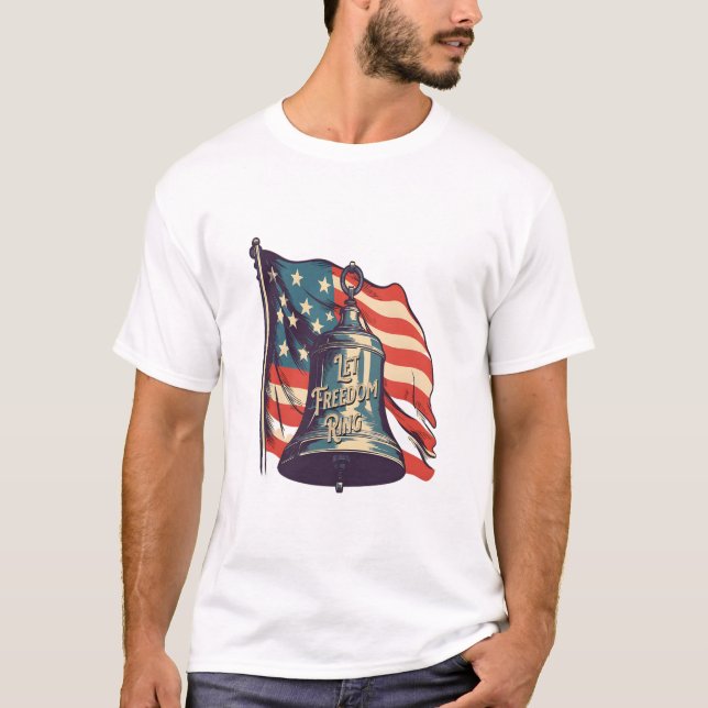 Camiseta Dejemos que la libertad suene divertida eslogan (Anverso)