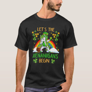 Camiseta Dejemos Que Shenanigans Comience A Dabbing Unicorn
