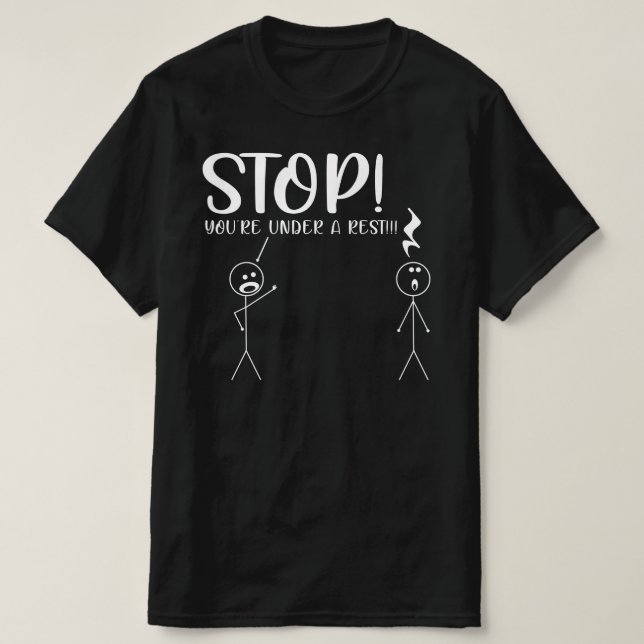 Camiseta DEJEN DE ESTAR BAJO UN Pun Musical. (Diseño del anverso)