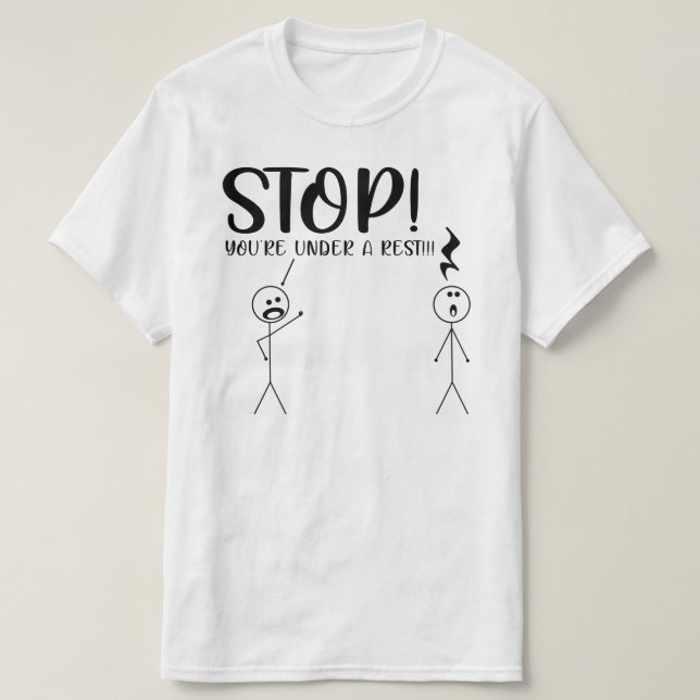 Camiseta DEJEN DE ESTAR BAJO UN Pun Musical. (Diseño del anverso)