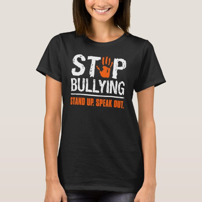 Camiseta Dejen de intimidar a Naranja, alcen su voz en el D (Anverso)