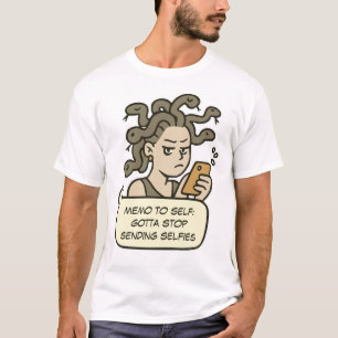 Camiseta Dejen de mandar selfies, graciosa mitología griega