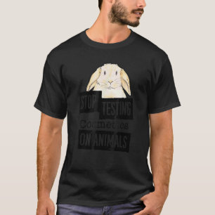Camiseta Dejen de Probar Cosméticos En Animales Mujeres Ho
