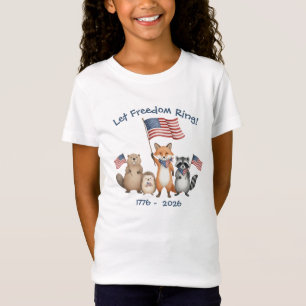 Camiseta Dejen que los animales del bosque patrióticos de l
