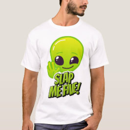 Camiseta ¡DÉJENME CINCO! La sonrisa verde alegre de Alien