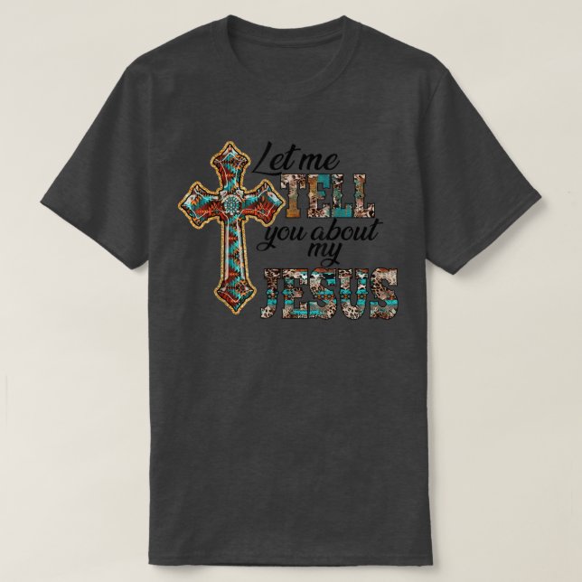 Camiseta Déjenme contarles acerca de mi Jesús Chica Vaca Oc (Diseño del anverso)
