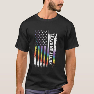 Camiseta Déjenme solo, arcoiris angustiado de Estados Unido