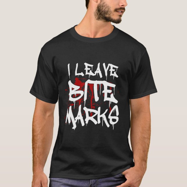 Camiseta Dejo a Bite Marks Fun Halloween Vampiro Sangre Spl (Anverso)