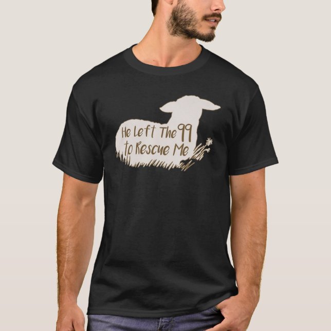 Camiseta Dejó El 99 Para Rescatarme Oveja (Anverso)