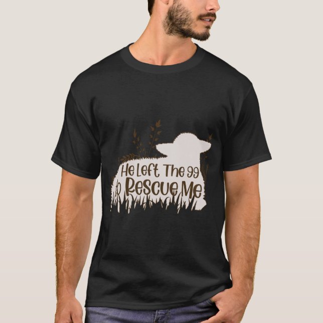 Camiseta Dejó El 99 Para Rescatarme Oveja (Anverso)