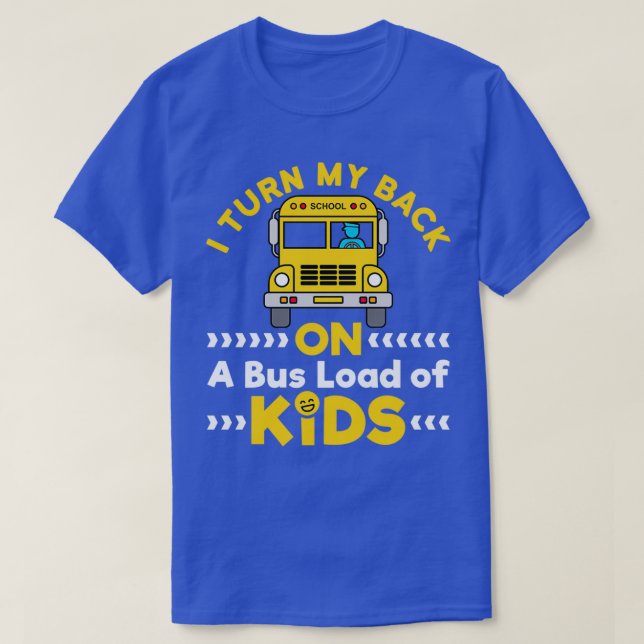 Camiseta Dejo La Espalda En Un Autobús De Niños (Diseño del anverso)