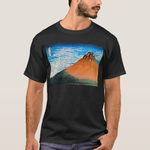 Camiseta ) del 赤富士 del (del 凱風快晴, 北斎 el monte Fuji rojo,