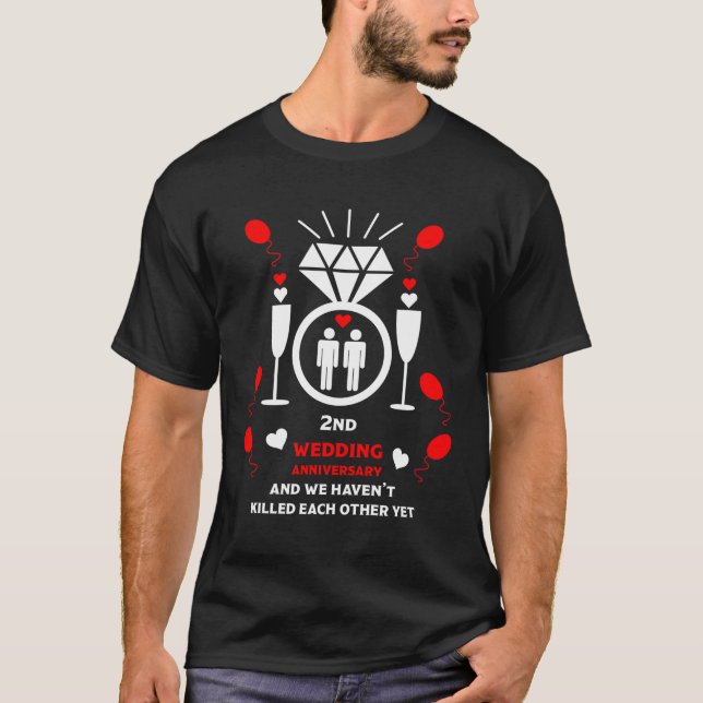 Camiseta del 2º aniversario de los hombres gay Bod (Anverso)