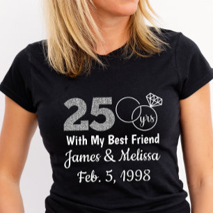 Camiseta del 25 aniversario personalizada y person