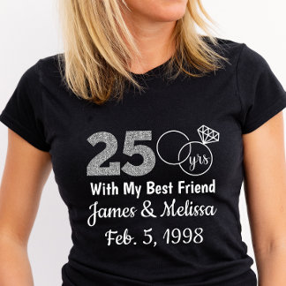 Camiseta del 25 aniversario personalizada y person