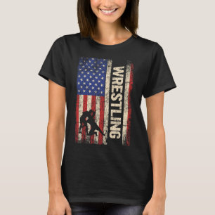 Camiseta del 4 de julio de dinosaurio bandera de E