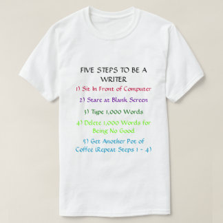 Camiseta del 5-Steps del escritor