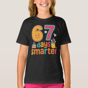Camiseta del 67º día de escuela 67 días más inteli